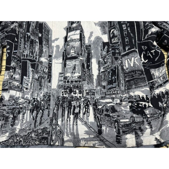 Parsley & Sage Womens Gray & Black Abstract NY City Boho Button Up Jacket India - Picture 15 of 16